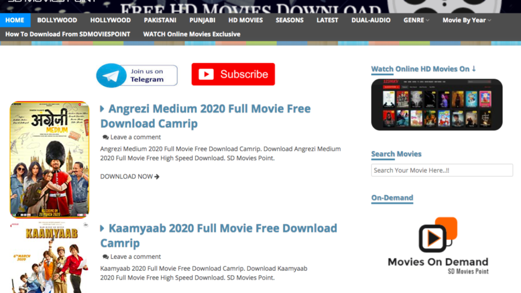 Sdmoviespoint 2021: Download illegally Free Bollywood, Hollywood movies