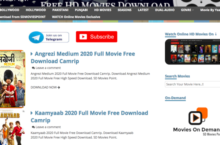 Sdmoviespoint 2021: Download illegally Free Bollywood, Hollywood movies